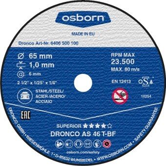 Отрезной диск по металлу Superior AS46T Mini 76х1,2х10 DRONCO