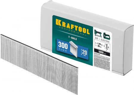 KRAFTOOL 20  мм гвозди  для нейлера тип 300, 5000 шт