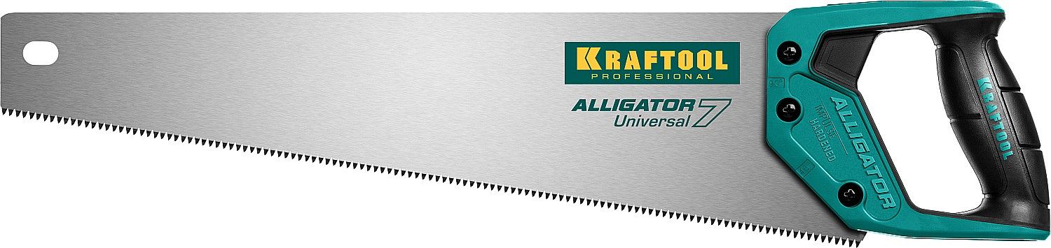 Ножовка по дереву (пила) KRAFTOOL UNIVERSAL 450 мм, 7 / 8 TPI, рез поперек и вдоль волокон, зуб универсальный Ножовка по дереву (пила) KRAFTOOL UNIVERSAL 450 мм, 7 / 8 TPI, рез поперек и вдоль волокон, зуб универсальный