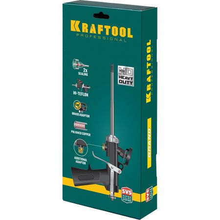 Пистолет KRAFTOOL PRO для монтажной пены, цельнометаллический 