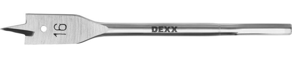 Сверло DEXX по дереву перьевое, шестигранный хвостовик, d=16мм, L-152мм 