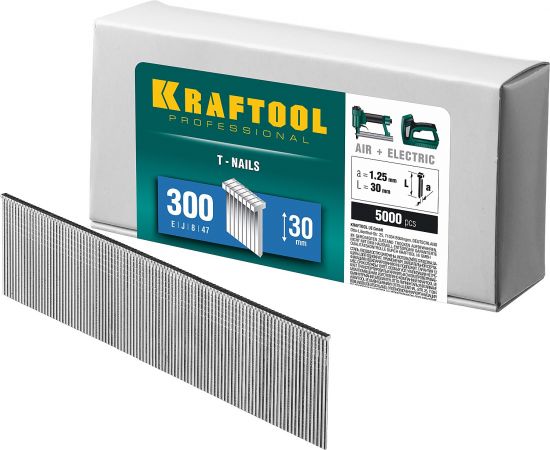 KRAFTOOL 30 мм гвозди для нейлера тип 300, 5000 шт KRAFTOOL 30 мм гвозди для нейлера тип 300, 5000 шт