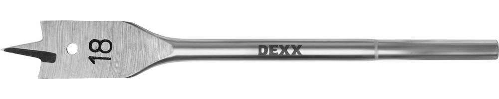 СверлоDEXX по дереву перьевое, шестигранный хвостовик, d=18мм, L-152мм 