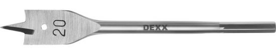 Сверло DEXX по дереву перьевое, шестигранный хвостовик, d=20мм, L-152мм 