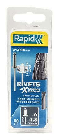 RAPID заклепка из нержавеющей стали d4.8x25мм, 50 шт