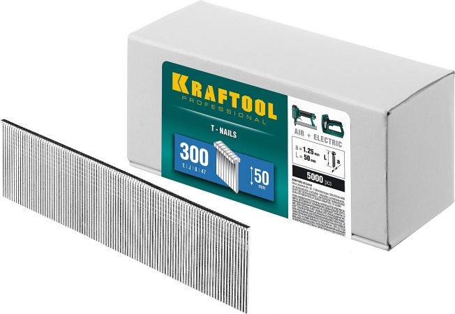KRAFTOOL 50  мм гвозди  для нейлера тип 300, 5000 шт