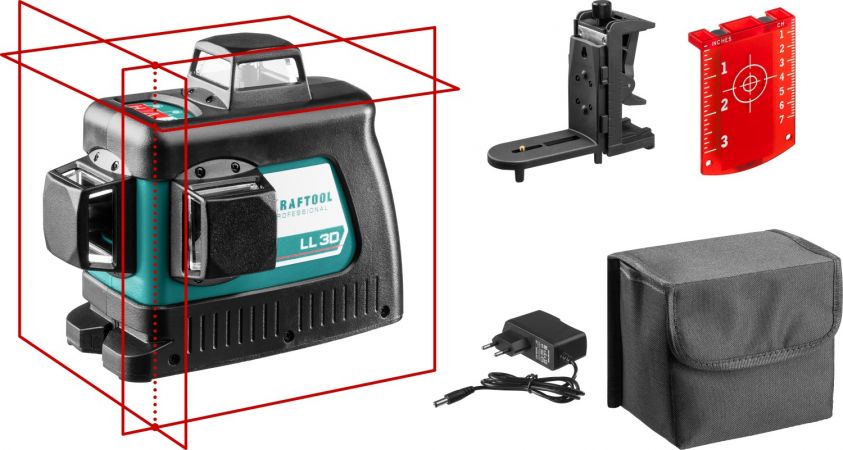 KRAFTOOL LL 3D #2 нивелир лазерный с держателем ВМ1, в коробке KRAFTOOL LL 3D #2 нивелир лазерный с держателем ВМ1, в коробке