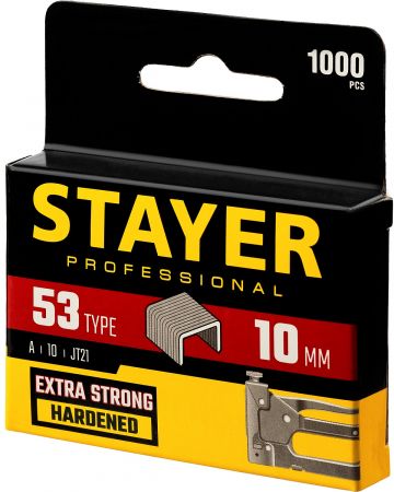 Скобы для степлера тонкие STAYER 10 мм, тип 53, 1000 шт
