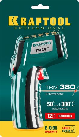 Пирометр инфракрасный TRM-380, KRAFTOOL 45707-380, -50°С +380°С Пирометр инфракрасный TRM-380, KRAFTOOL 45707-380, -50°С +380°С
