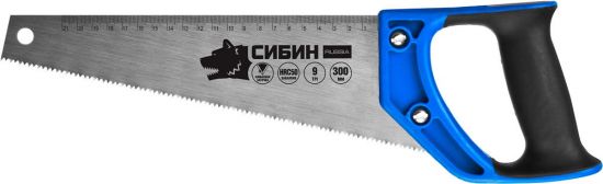 Ножовка по дереву компактная (пила) ТУЛБОКС 300 мм, шаг 9 TPI (3 мм), СИБИН