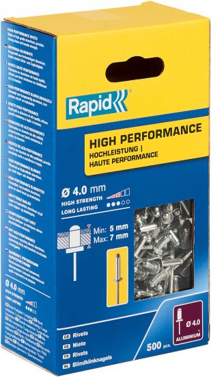 RAPID R:High-performance-rivet заклепка из алюминия d4.0x10 мм, 500 шт