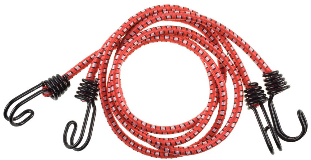 Шнур STAYER PROFESSIONAL резиновый крепежный, двойной стальной крюк, усилен. резина, 100 см, d 8 мм, 2 шт 