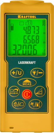 Дальномер KRAFTOOL LASER-KRAFT лазерный, дальность 5см - 70м, точность 1,5мм Дальномер KRAFTOOL LASER-KRAFT лазерный, дальность 5см - 70м, точность 1,5мм