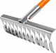 Садовые грабли GRINDA PROLine PS-12 FIBER нержавеющая сталь 12 витых зубцов 380 х 100 х 1530 мм фиберглассовый черенок