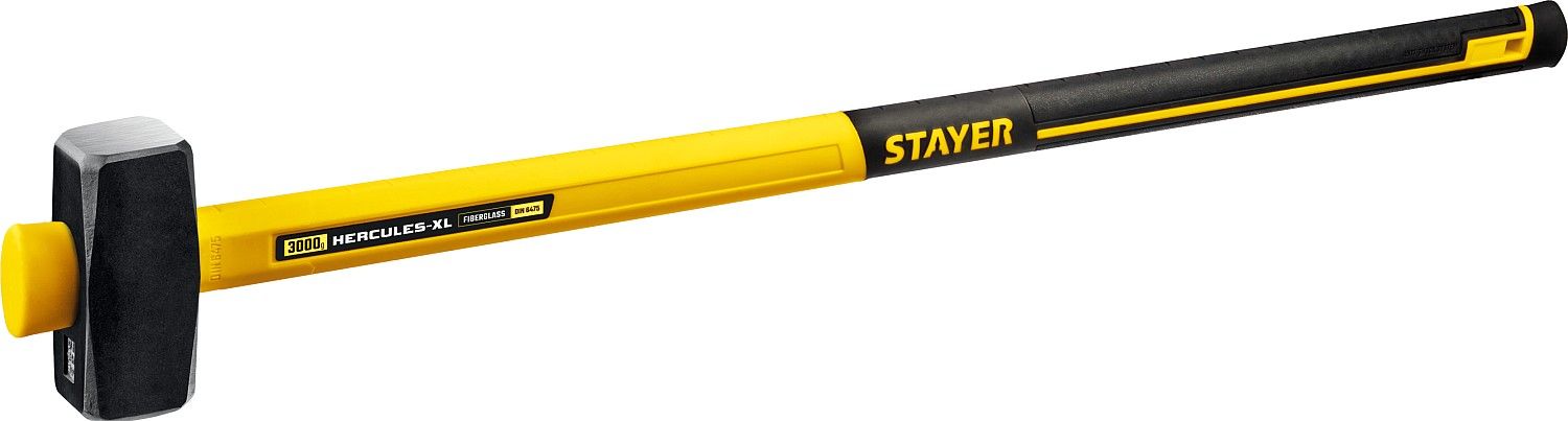 STAYER Hercules 3 кг кувалда с фиберглассовой удлинённой рукояткой STAYER Hercules 3 кг кувалда с фиберглассовой удлинённой рукояткой