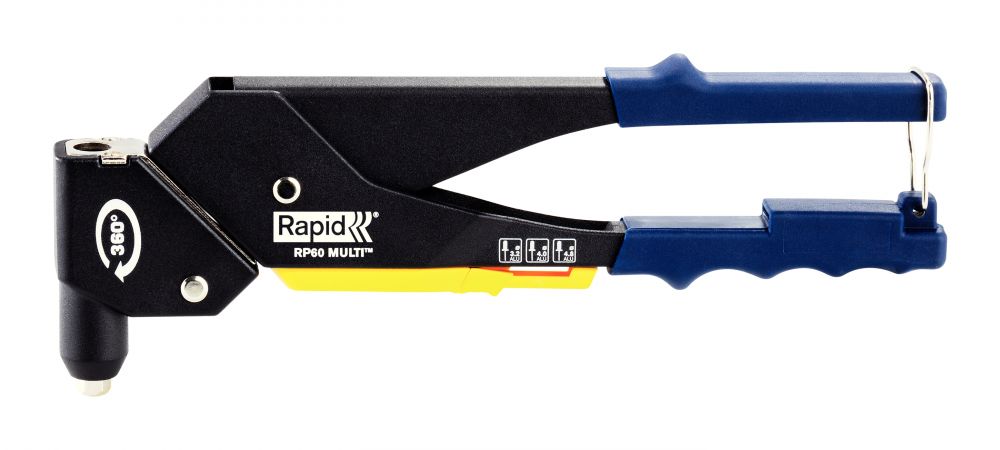 RAPID RP60 MULTI d 3.2мм, 4.0мм, 4.8мм заклепочник  поворотная головка 360 °. Мультинасадка