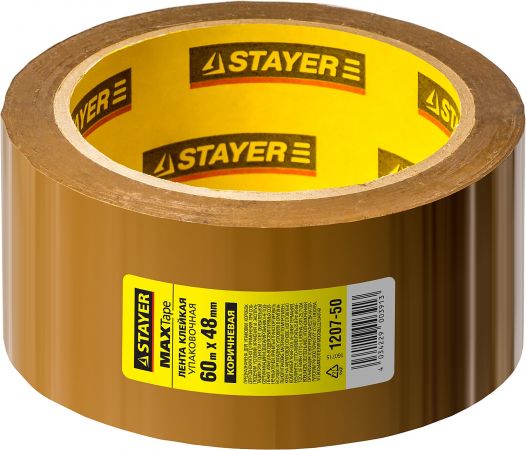 Лента STAYER MASTER клеящая, коричневая, толщина 45 мк, 48мм х 60м 