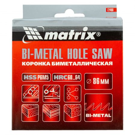 Коронка Bimetal, 86 мм Matrix Коронка Bimetal, 86 мм Matrix
