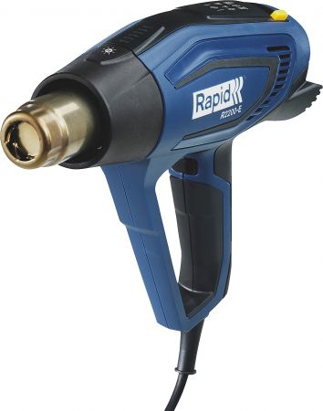 RAPID R2200 фен строительный 2200 Вт. Регулировка температуры: 60-650 °C. Расход воздуха: 250-500 л/мин. Светодиодная индикация нагрева