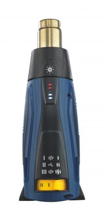 RAPID R2200 фен строительный 2200 Вт. Регулировка температуры: 60-650 °C. Расход воздуха: 250-500 л/мин. Светодиодная индикация нагрева