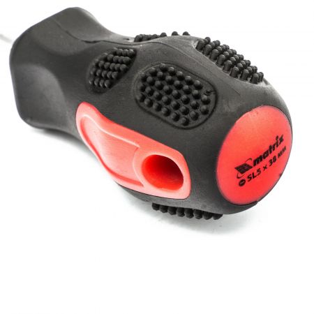 Отвертка Anti-Slip, SL5 х 38 мм, CrV, двухкомпонентная рукоятка Matrix Отвертка Anti-Slip, SL5 х 38 мм, CrV, двухкомпонентная рукоятка Matrix