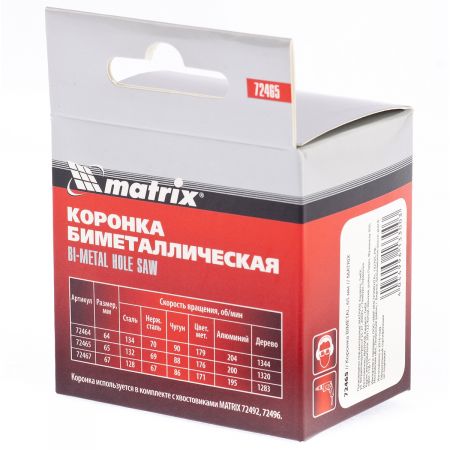 Коронка Bimetal 65 мм Matrix Коронка Bimetal 65 мм Matrix