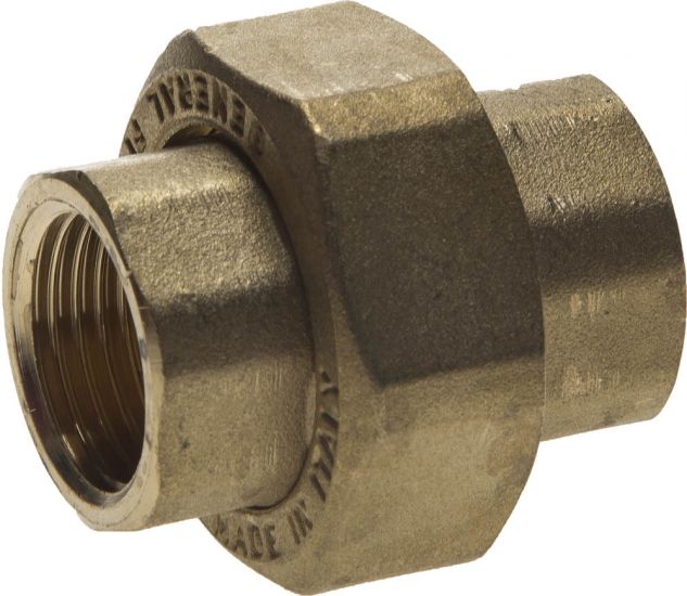 Соединитель GENERAL FITTINGS с накидной гайкой, латунь, г/г, 1/2"
