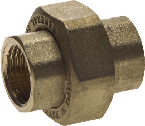 Соединитель GENERAL FITTINGS с накидной гайкой, латунь, г/г, 1/2"