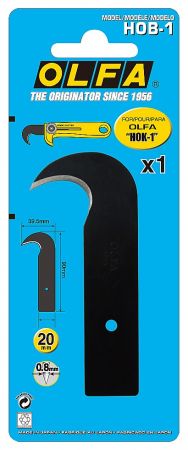Лезвие-крюк OLFA для ножа OLFA-HOK-1, 90х20х39,5х0,8мм Лезвие-крюк OLFA для ножа OLFA-HOK-1, 90х20х39,5х0,8мм