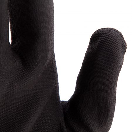 Перчатки трикотажные с черным полиуретановым покрытием, размер L, 15 класс вязки Сибртех Перчатки трикотажные с черным полиуретановым покрытием, размер L, 15 класс вязки Сибртех