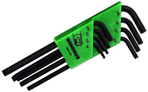 Набор из 8 ключей TORX с отверстием (TR9-TR40) /Bondhus/