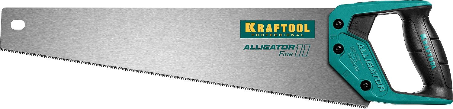Ножовка для точного реза "Alligator 11", 450 мм, 11 TPI 3D зуб, KRAFTOOL