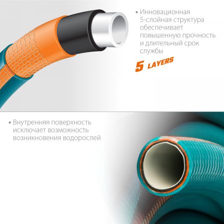 GRINDA PROLine EXPERT 5 1", 25 м, 25 атм, шланг поливочный, армированный, пятислойный