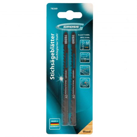Полотна для электролобзика  по дереву, 2 шт, ( 3104L-T144DL ) Gross