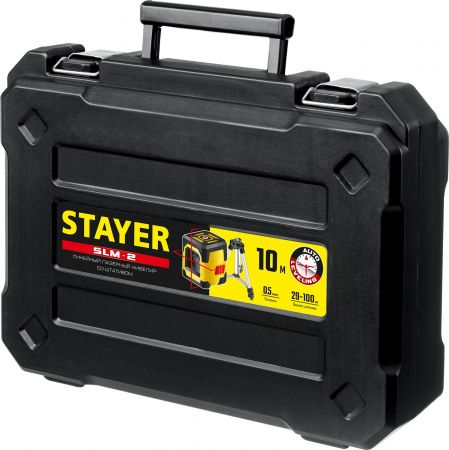 STAYER SLM-2 нивелир лазерный, 10м, точн. +/-0,5 мм/м, штатив, кейс STAYER SLM-2 нивелир лазерный, 10м, точн. +/-0,5 мм/м, штатив, кейс