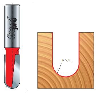 Фреза круглая 19 х 31,7 мм, R=10, L=73,0 мм с хв. 12 мм /Freud Pro/