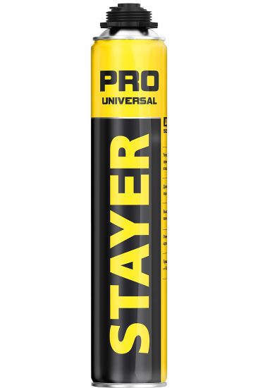 Пена STAYER BlackPRO профессиональная, монтажная, пистолетная, всесезонная, 750мл