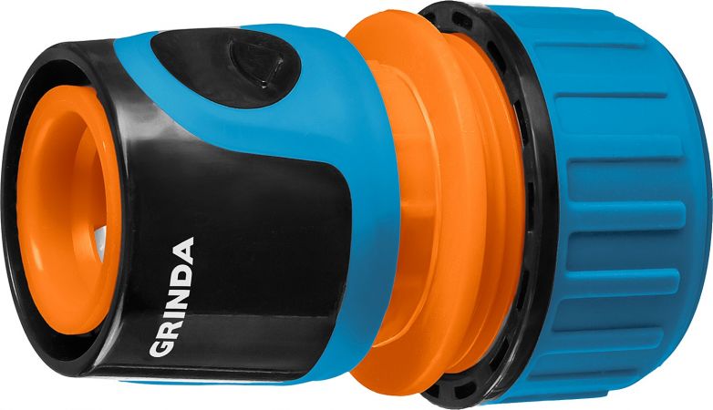 GRINDA PROLine TC-12A, 1/2", с автостопом, соединитель быстросъёмный для шланга, из ударопрочного пластика с TPR GRINDA PROLine TC-12A, 1/2", с автостопом, соединитель быстросъёмный для шланга, из ударопрочного пластика с TPR