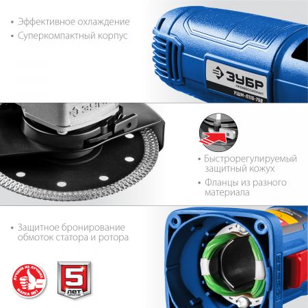 ЗУБР УШМ 115 мм, 750 Вт, серия Профессионал. ЗУБР УШМ 115 мм, 750 Вт, серия Профессионал.