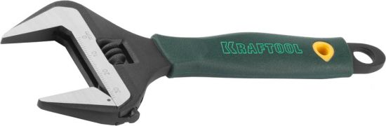 Ключ KRAFTOOL разводной,Cr-V,фосфатир,эргоном рукоятка из эластомера,увелич зев,угол наклона губок 15град,150мм/6,34мм 