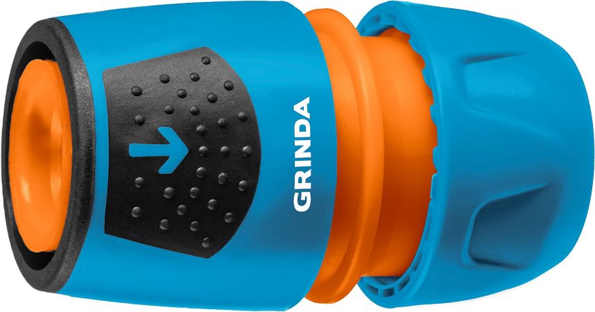 GRINDA PROLine TU, 1/2"-3/4", соединитель универсальный быстросъёмный, для шланга, из ударопрочного пластика с TPR GRINDA PROLine TU, 1/2"-3/4", соединитель универсальный быстросъёмный, для шланга, из ударопрочного пластика с TPR